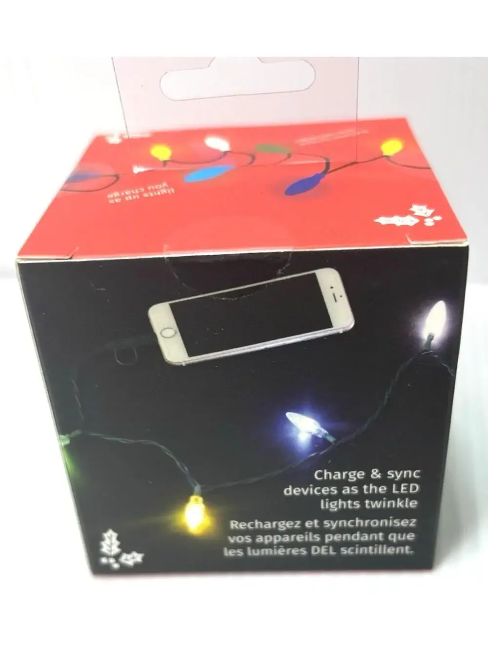Dual-Tip Charge Sync Cable Christmas Lights Glow 3 Sets USB Phone Charger NEW